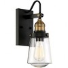 Savoy House Exterior Collections 1 - Light Wall Light in  Vintage Black/Warm Brass - 2 of 3