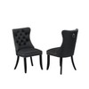 East West Furniture DAP2F23 Dallas Parson Kitchen Chairs - Button Tufted Nailhead Trim Beige Red faux Leather  Dining Chairs, Set of 2, linen white - 2 of 4