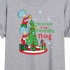 Women's - Dr. Seuss - Christmas Is A Family Thing Oversized Graphic T-Shirt - 2 of 4