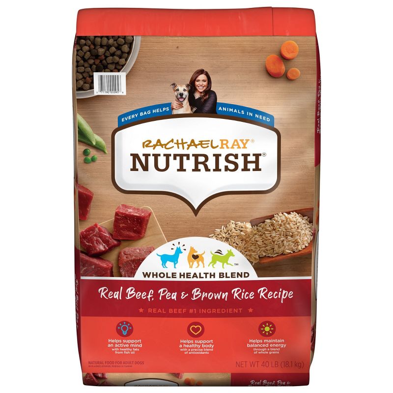 Rachael Ray Nutrish Real Beef, Pea & Brown Rice Recipe Adult Super Premium Dry Dog Food, 1 of 11