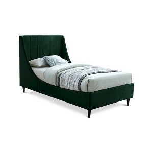 Meridian Furniture,Eva Velvet Bed - 1 of 4
