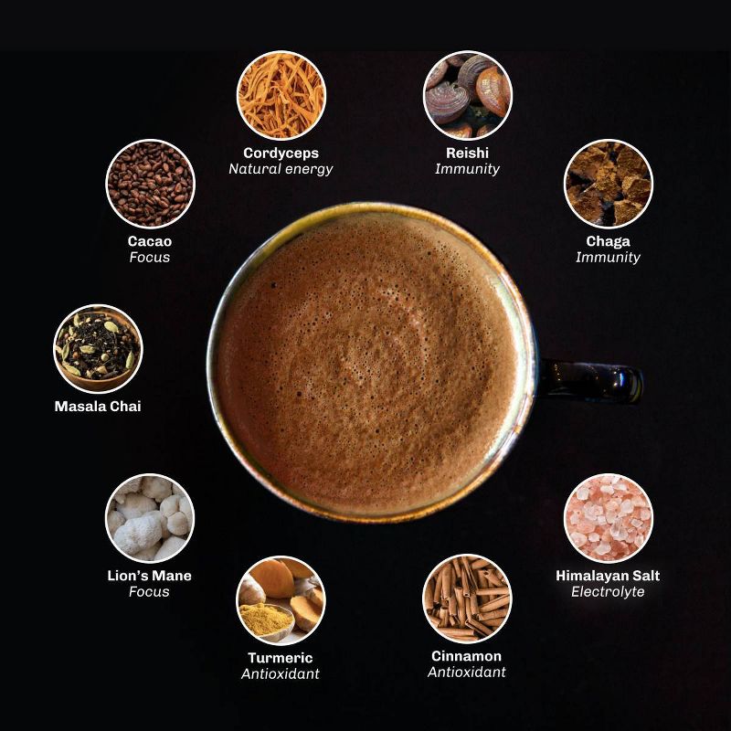 MUD\WTR :rise Cacao Mushroom Coffee Alternative - 12 servings, 4 of 6