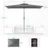 Sonkuki 10x6.5 FT Outdoor Patio Umbrella Market Table Umbrella With a Crank for Garden, Deck and Pool - 3 of 4