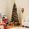 Costway 6/7 FT Artificial Christmas Tree with 612/791 Branch Tips Warm White LED Lights Folding Metal Stand - 3 of 4
