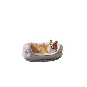 Arlee Home & Pet Cozy Orthopedic Eco-Friendly Durable Dog Bolster Bed - Beige - L - 1 of 4