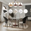 LeisureMod Bristol 35'' Modern Round Dining Table – Durable MDF Top and Wood-Transfer Walnut Steel Base for Kitchen, Dining Room, or Cafes - 4 of 4