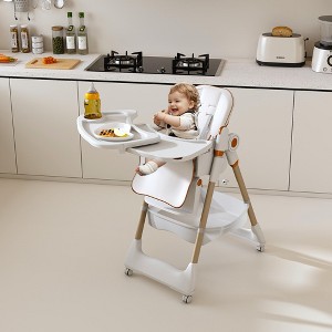 KWPZQEB 3-in-1 High Baby High Chair, Portable Infant Feeding Seat with Safety Belt, Foldable Highchair, For Ages 0-6 Years, Dining,  Bedroom - 1 of 4
