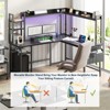 Aheaplus Reversible L-Shaped Computer Desk with Storage Shelf, Home Office Desk with Charging Station, Led Light - 4 of 4