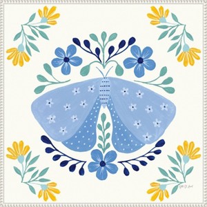 Amanti Art Folk Butterfly I by Yvette St. Amant Framed Canvas Wall Art - 1 of 4