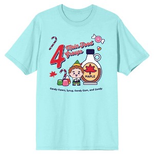 Four Main Food Groups Elf Movie Men's Celadon T-Shirt - 1 of 3