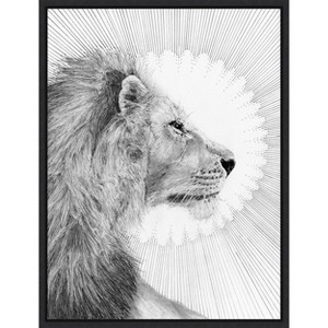 Amanti Art Sun and Lion by Ec Mazur Framed Canvas Wall Art - 1 of 4