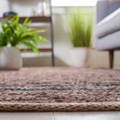 Mod-Chic Black Cotton and Cowhide Flat Woven Area Rug - 3' x 5'