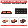 55 L Collapsible Plastic Crates, Heavy-Duty Folding Storage Bins with Handles, Interlocking Baskets for Home, Office, School, Garage - 4 of 4