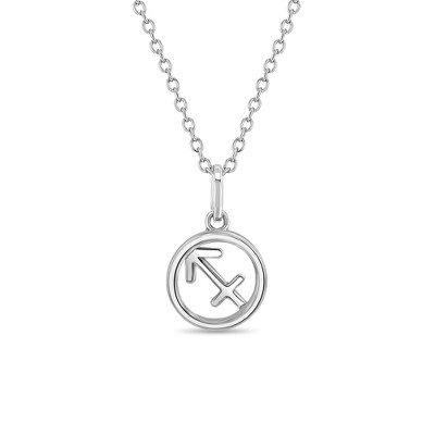 Girls' Zodiac Medal Sterling Silver Necklace - In Season Jewelry