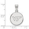Black Bow Jewelry 10k White Gold Virginia Tech Hokies NCAA Medium Pendant - 2 of 3