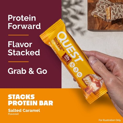 Quest Nutrition Salted Caramel Stacks Protein Bars - 20g Protein - 28.32oz/12ct