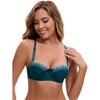 INSPIRE CHIC Women's Convertible Bra Half Cup French Underwire Maximizer Push Up Bow Decoration Lingerie - 4 of 4