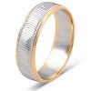 Pompeii3 14k Gold Mens 6mm Two Tone Wave Cut Ring Wedding Band - 3 of 4
