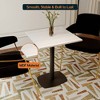 Leisuremod Vail 24-Inch Square Dining Table with MDF Top and Square Steel Base for Kitchen, Dining, and Pub - 4 of 4