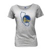 NBA Golden State Warriors Women's Short Sleeve Burnout Scoop T-Shirt - 2 of 4