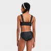 Girls' Mini Polka Dot Bikini Set - art class™ Black/White - 2 of 3