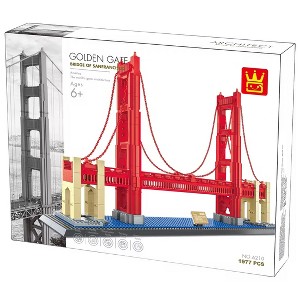 Wange Bricks: San Francisco - Golden Gate Bridge Building Bricks Modular Model Toy Figure - 1 of 3