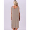 INSPIRE CHIC Women's Cotton Soft Long Sleeveless Chemise Sleepwear - 3 of 4
