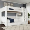 Polibi Full Size Bunk Bed with Trundle, Built-In Desk, Shelves, and Cabinet - 2 of 4