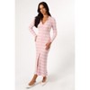 Eliana Long Sleeve Midi Dress - Pink XS/S - 2 of 4