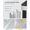 Double Compartment Trash Can - 2x8 Gallon Stainless Steel Recycling Bin with Soft-Close Lid & Pedal, Inner Buckets, Metallic Silver - 3 of 4
