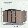Metal Backyard Storage Shed with Lockable Doors,Outdoor Utility Garden Storage Shed with Ventilation,Weatherproof Metal Tool Shed-Coolbibila - 4 of 4