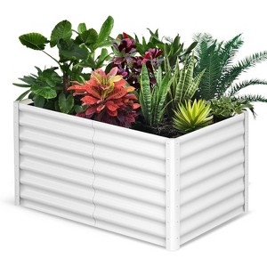 Raised Garden Bed, Metal Raised Garden Beds Outdoor, Rectangular Planter Box for Planting Plants, Vegetables and Flower - 1 of 4