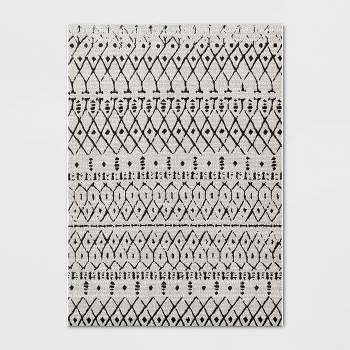Grace Geometric Indoor/Outdoor Rug Black/White - Project 62™