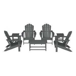 WestinTrends Highland 7-Piece HDPE Outdoor Patio Furniture Adirondack Conversation Set - 1 of 4