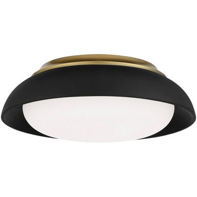 Minka Lavery Minka Boylston 15" Wide Sand Coal and Honey Gold LED Ceiling Light