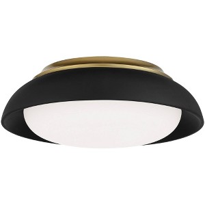 Minka Lavery Minka Boylston 15" Wide Sand Coal and Honey Gold LED Ceiling Light - 1 of 3