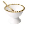 Classic Touch Porcelain Dessert Cups with Beaded Gold Design - 2 of 3