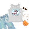 The Juniper Shop SmileyWorld Patriotic Checkered Peace Youth Tank Top - 3 of 4