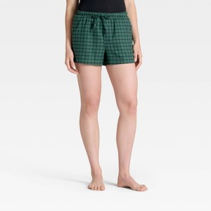 Women's Flannel Pajama Shorts - Auden™ - 1 of 4