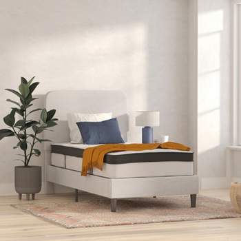 Flash Furniture Capri Comfortable Sleep 12 Inch CertiPUR-US Certified Memory Foam & Pocket Spring Mattress, Mattress in a Box
