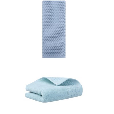 REGALWOVEN Cotton Soft Absorbent Hand Towel for Bathroom Kitchen Hotel Spa 14" x 30"/13" x 30" 2 Pcs