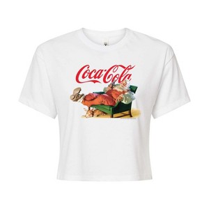 Women's - Coca-Cola - Santa Coke Cropped Graphic T-Shirt - 1 of 4