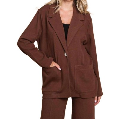 Women's One Button Oversize Blazer - Culture Code