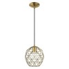Livex Lighting Geometric Shade 1 - Light Pendant in  Antique Brass - 2 of 4
