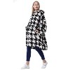 Catalonia Houndstooth Oversized Super Soft Warm Blanket Hoodie Sweatshirt for Women Wife, Giant Flush Pullover with Large Front Pocket - 4 of 4