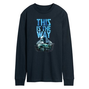 Men's - Star Wars - The Mandalorian This Is The Way Hyperspace Long Sleeve Graphic T-Shirt - 1 of 4
