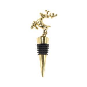 Unique Bargains Christmas Animal Bottle Stopper Zinc Alloy Aluminum Alloy TPR 4.21"x1.38"x0.79" 1 Pc - 1 of 3