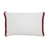 Saro Lifestyle Holly Branch Throw Pillow Cover, 12"x18", Multi - 2 of 3