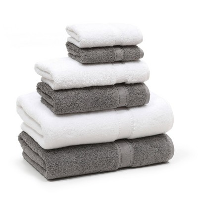 American Soft Linen Navy Blue 6-Piece Turkish Cotton Towel Set