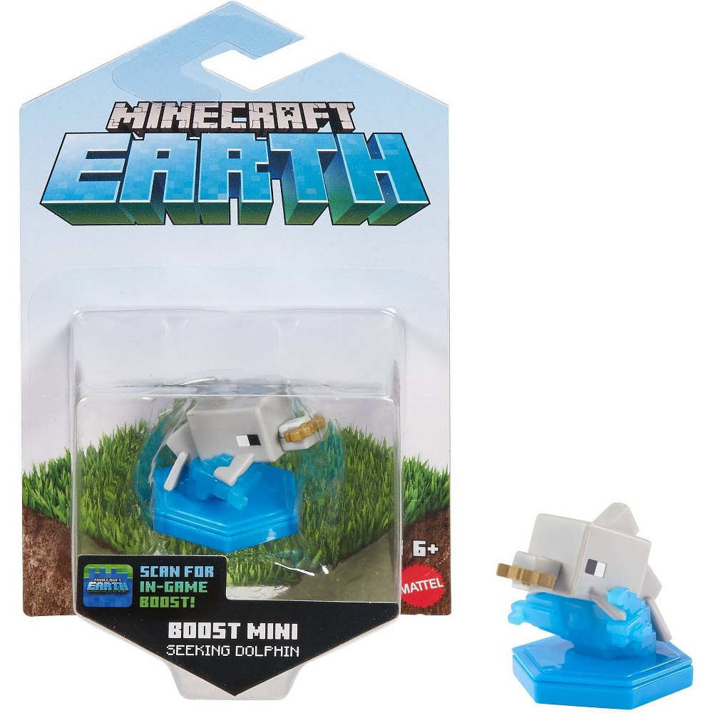 UPC 887961831641 product image for Minecraft Earth Boost Mini Dolphin with Fish Figure | upcitemdb.com